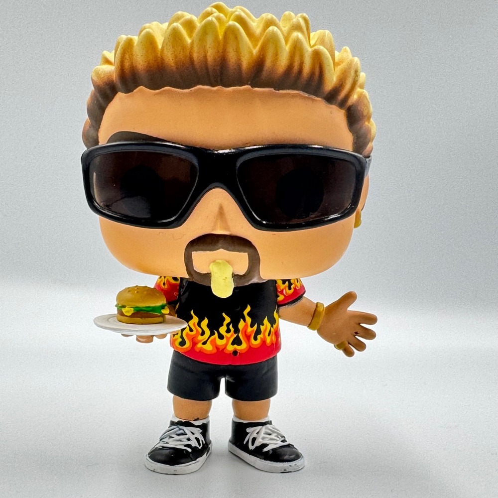 Funko Pop Guy Fieri with Burger Flame Shirt Vinyl Figure Loose No Box